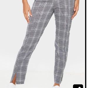 Grey plaid trousers